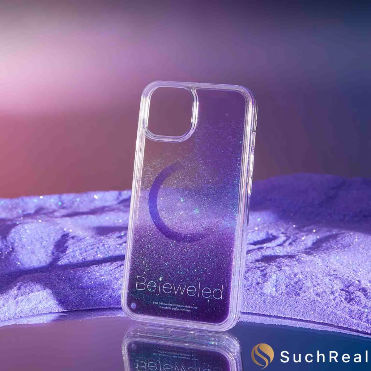 Bejeweled Quicksand Clear Case 001 by SuchReal™ Case
